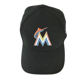 Miami Marlins Youth Size Baseball Hat MLB Genuine Merchandise Kids Black Cap